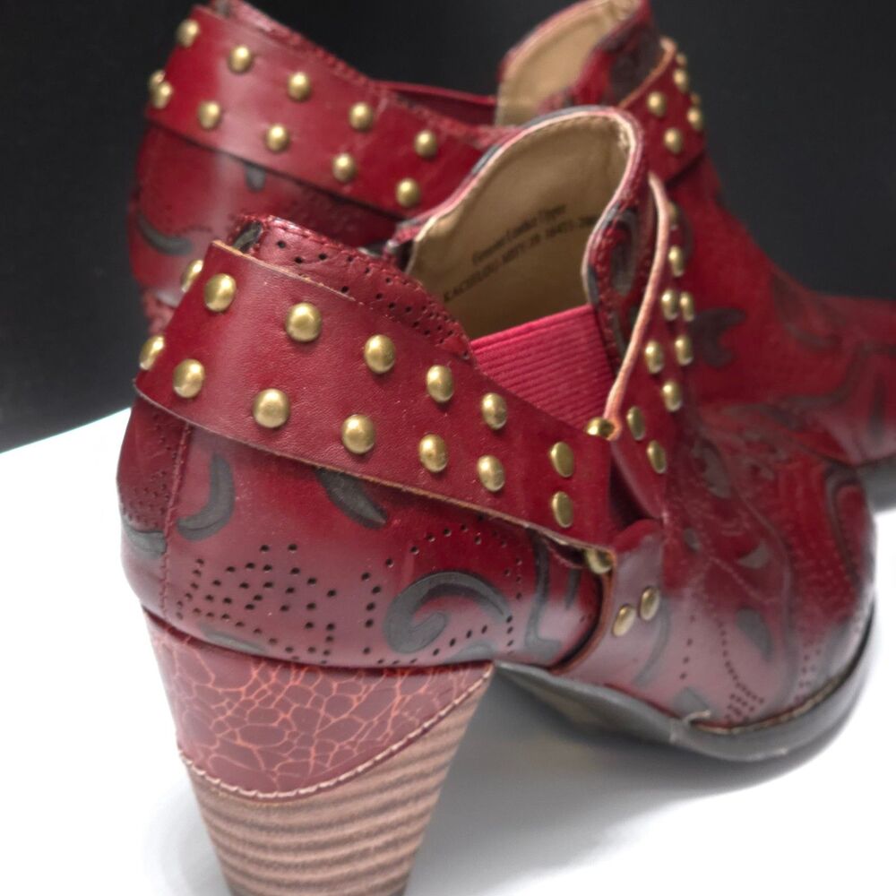 L'Artiste Spring Step Mahogany Boots Whimsigoth Moody Size 39 8.5 Excellent - Picture 6 of 13